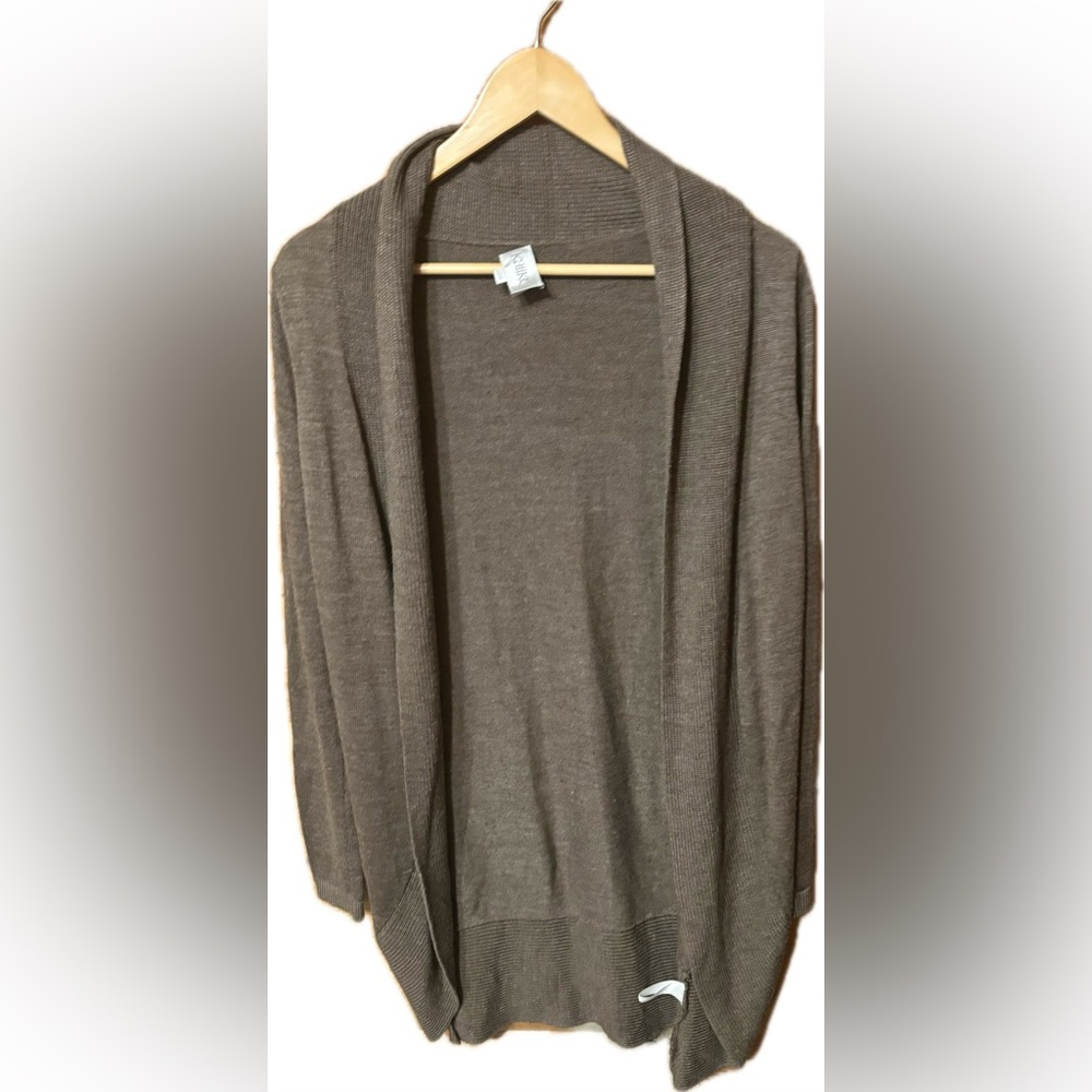 KALIKO Viscose Wool Beige Open Cardigan